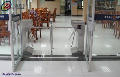 China Swing Arm Rotation Tripod Barrier Gate , Pedestrian Turnstile Gate Two Way Swipe Scan Code for sale