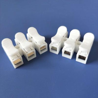 China KB78-3 Connector Push Button Terminal Block Connector Plastic Electrical Wiring Terminal Block Without Screws Free Of Screw Terminal Strip for sale