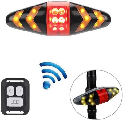 China Bicycle Light USB Rechargeable Bike Tail Light With Wireless Remote Control LED Turn Signals Waterproof Ultra Bright Safety Warning Rear Light for sale