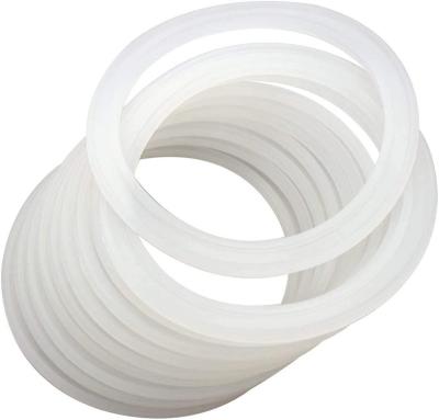 China 10 Packs Heatable Platinum Silicone Sealing Rings Gaskets Silicone Sealing Rings For Leak Proof Mason Jar Lids for sale