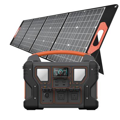 China Cordless Charging Customized New 110v 220v 700W Solar Generator System Family Outdoor Use Power Station Portable Lithium for sale