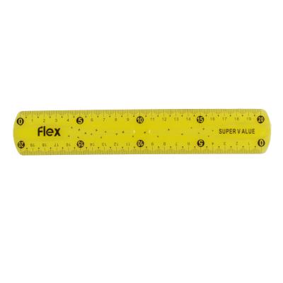 China Hot Selling Ruler 20CM PVC Flexible Ruler Soft Plastic Ruler For Office And School for sale