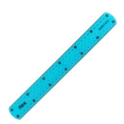 China Hot Sale 30CM Flexible PVC Ruler Soft Plastic Ruler For Office And School for sale