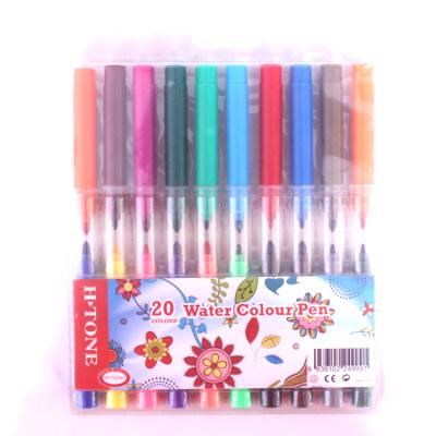 China High Quality School Custom Water Color Pen School Stationery Supplies 12c Felt Tip Drawing Color Pen With Tip Tip And Fine Tip for sale