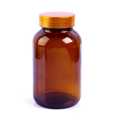 China Empty Amber Glass Pill Maker 60ml Capsule Medicine Bottle Container for sale