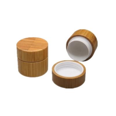 China Skin Care Cream Top Grade 10g Facial Cream Cosmetic Packaging/Bamboo Jar Box/Bamboo Cream Eye Cream With PP Inner Container for sale