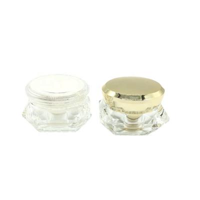 China 3g5g10g15g20g 30g Cream Clear Cosmetic Acrylic Case Cream Jar /cosmetics Empty Diamonds Skin Care Cream Box for sale