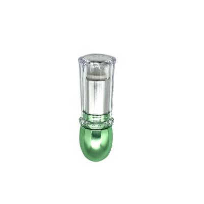 China Custom makeup trade assurance lipstick tube/empty DIY lip gloss tube/green lip balm container with clear lid for sale