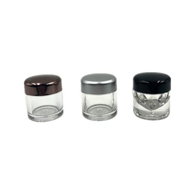 China Mini Plastic Loose Powder 3g 5g Diamond Round Shaped Empty Loose Powder Jar/Eyeshadow Powder Dispenser Bottle/Eyeliner Container for sale