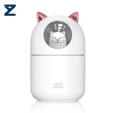 China 2021 Best Selling Car Mini Cat Air Mist Usb Ultrasonic Humidifier Portable Cute Cat for sale