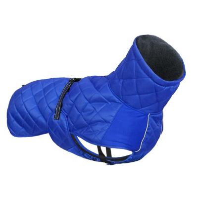 China Asmpet Y2025H Sustainable Hot Selling Blue Heavy Duty Winter Dog Clothes With Harness For Large Dogs for sale