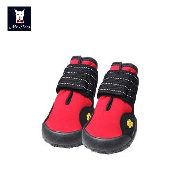 China Mr.shoes Durable Outdoor All Weather Waterproof Wear Resistant Dog Boots With Rubber Sole For Dogs for sale