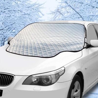 China Hot Sale Plaid Aluminum Sun Shield Film Snow Shield Water Resistant Universal Windshield Shade Protector And Cotton Automobile Outdoor Sunshade for sale