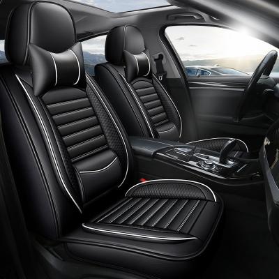 China Durable Full Cover Five Seats Fit PU Leather Universal Car Seat Cover Suitable Cars All Surrounded for sale