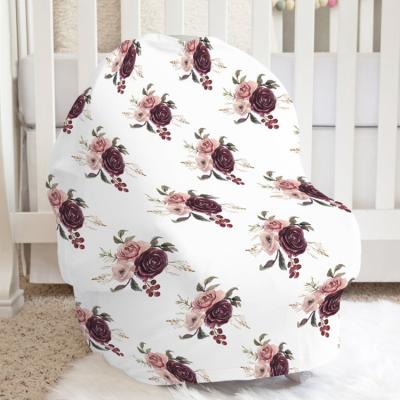 China New Selling Sports Floral Design Stroller Super Soft Seat Cover Infant Nursing Blanket For Baby for sale