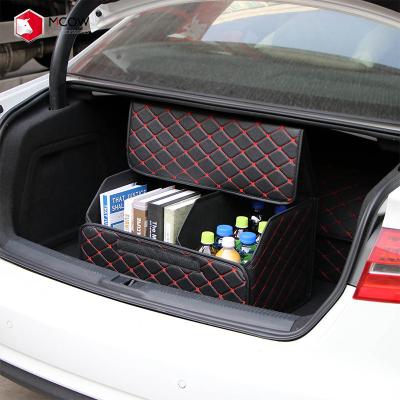 China 2021 Mcow Multifunctional Car Accessories Hot Selling Folding Tidy Logo Boot Storage Bag Car Trunk Custom Sewing Organizer Big Box With Totes for sale