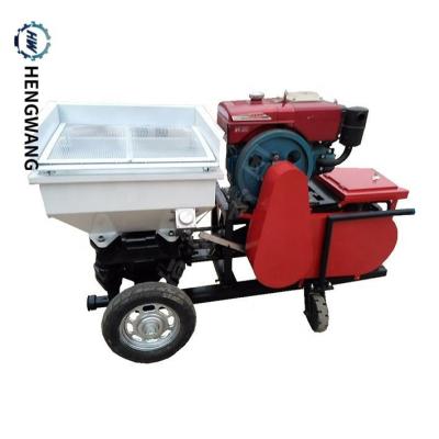 China Construction worksÂ   China HENGWANG diesel engine piston mortar spraying machine for sale