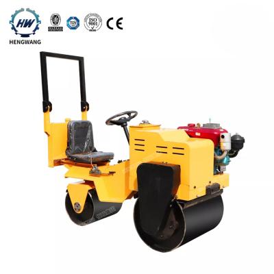 China Two Way Vibration Hengwang Hydraulic Road Roller Single Roller With Double Drum Vibratory Road Roller 860KG Small Tower On Compaction for sale