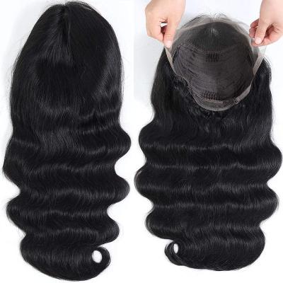 China Premium Silky Straight Wave Brazilian Hair Lace Front Wig Deep Wave Virgin Human Hair Lace Wig For Women Color Pre Pluck Lace Wig With Baby Hair for sale