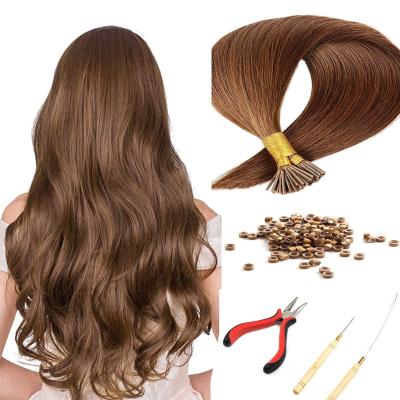 China Factory Direct Sale 4A 4B 4C Afro 100g Yaki Hair Extension Prebonded I Tip Straight Virgin Black Curly Virgin Human Hair Extensions for sale