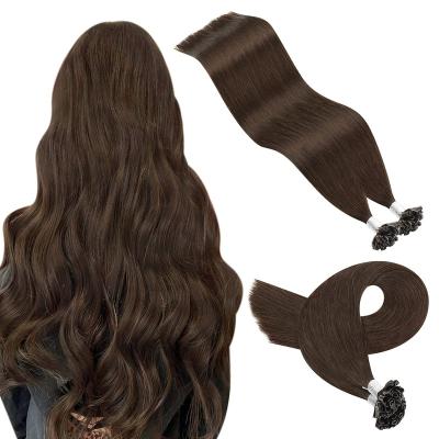 China Factory Price Wholesale 22inch Remy Flat Wave Tip Silky Straight Russian Hair Extensions Silky Smooth Cuticle Aligned Prebonded Hair Extension for sale