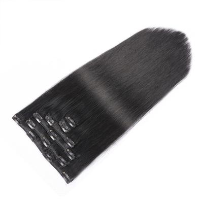 China Hot Sales Straight Remy Hair Extensions High Quality Clip In Hair Extensions Hair Weft 7 Pcs 16 Real Clips Hair Extensions Clip In for sale