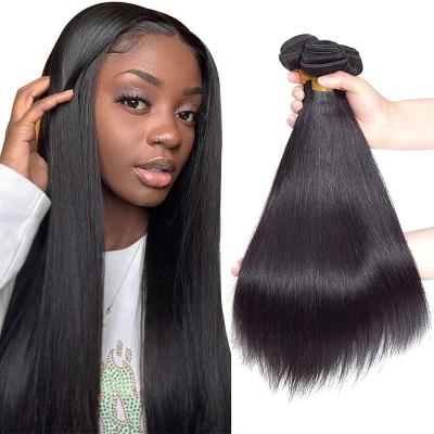 China Brazilian Straight Body Wave 10A Virgin Hair Bundles Double Weft Strong Unprocessed 100% Virgin Hair Straight Weave Hair Bundles for sale