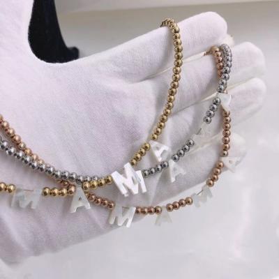 China New Design Mom Necklace Casual/Sporty Pearly Name Necklace Custom Design Jewelry Wholesale for sale