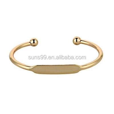 China Tone Stainless Steel Bangle Cuff Bracelet Gold Stainless Steel Bracelet For Girl, Stainless Steel Bangle Female for sale