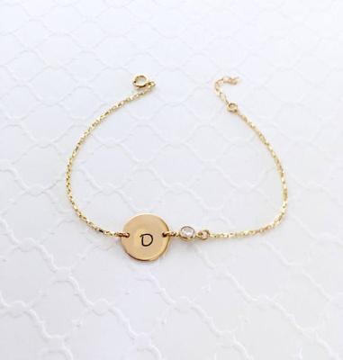 China Stainless Steel Gold Bracelet with Personalized Charm and CZ Bracelet, Rose Gold Personalized Bracelet for sale