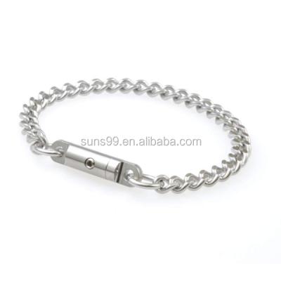 China 2017 New Design Stainless Steel Locking Stainless Steel Chain Bracelet for sale