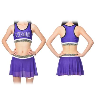 China Competing Comfortable Spandex Compression Cheer Bras and Shorts Cheap Girls Cheerleading Practice Wear for sale