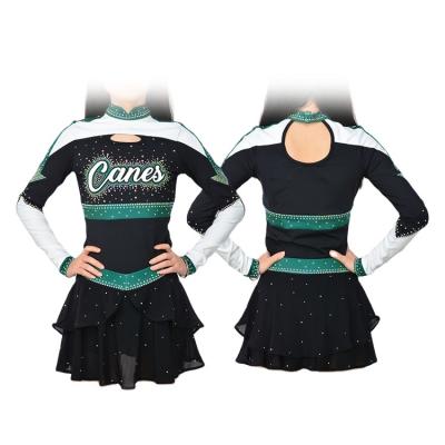 China Breathable Comfortable Dance Rhinestone Girls Youth For Kids Blank Cheer Uniforms Cheerleading Costume Outfits for sale