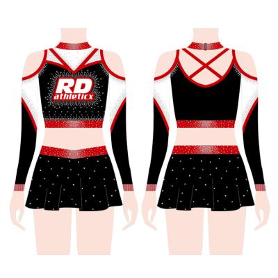 China Breathable Comfortable 2023 Custom design girl oem competition team Performance Wear cheerleading dance wear for sale