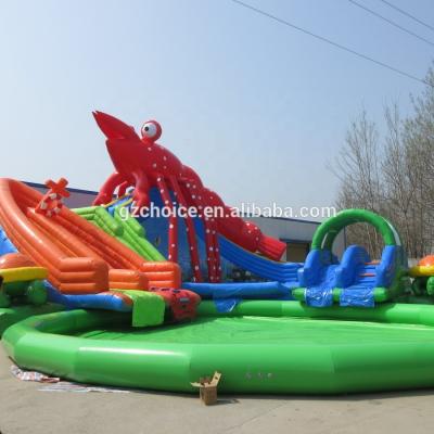 China Outdoor Commercial Water Park Amusement Inflatable Swimming Pool Entertainment Water Park For Adults For Kids for sale