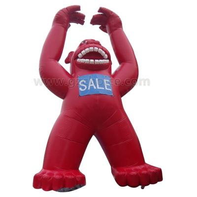 China High Quality Commercial Advertising Inflatable Cartoon Christmas Rental Giant Inflatable Gorilla for sale