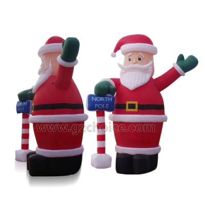 China Holiday Living Advertising Cartoon Santa Christmas Inflatable Model Customized Size for sale