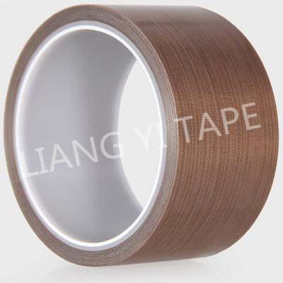 China Brown Silicone PTFE Adhesive Tape , High Temperature Resist Adhesive Tape for sale