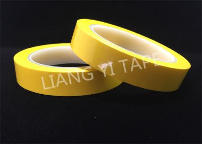 China Yellow PET Film Backing Acrylic Adhesive Die Cut Masking Tape for sale