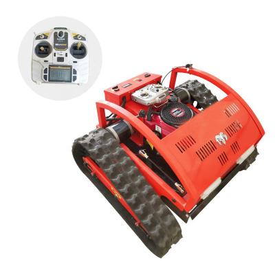 China Multifunctional remote control type anti-skid small wasteland crawler lawn mower suitable for road slopes for sale