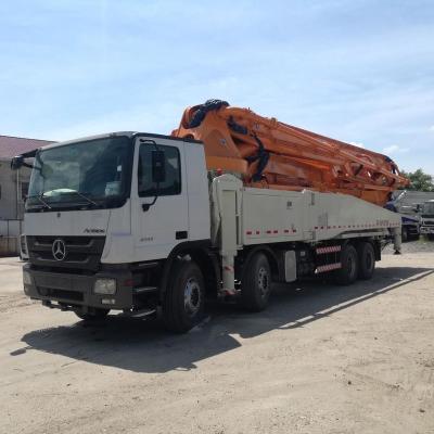 China Construction worksÂ   50M Used Boom Pump , Benz Chassis Boom Pump for sale