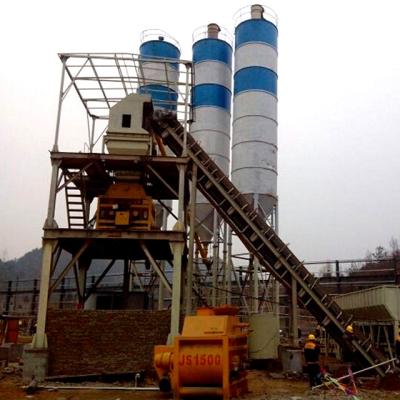 China Construction worksÂ   Hot Sale HZS90 Cement Batching Plant Price Used Small Batch Ready Made Concrete Plants For Sale for sale