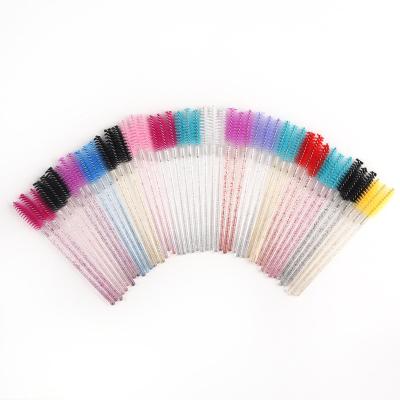 China Beauty Care Makeup Tools Wholesale Disposable Salon Lash Cleanser Brush 50 Pcs Mascara Wand Eyelash Brush/Bag Mascara Wands for sale