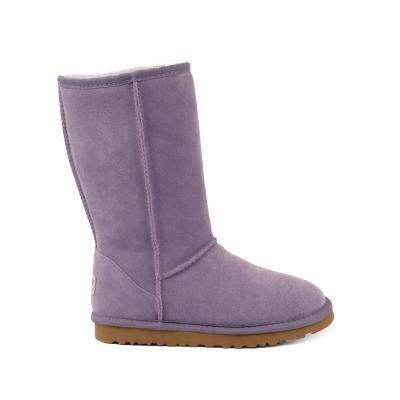 China Fashion trend fashion inside and outside real fox fur boots women children snow flat leather winter warm boots for sale