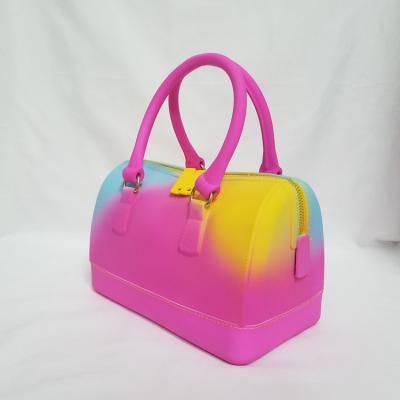 China High Quality High Grade Jelly Colored Lady's Handbag Made Of PU for sale