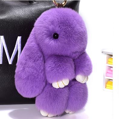 China Soft Hand Feeling 2020 New Owl Plush Imitation Rabbit Fur Ball Bag Key Chain Fur Car Pendant for sale