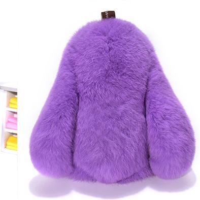 China Soft hand feeling factory wholesale 15 or 18 cm real rabbit rex rabbit fur Copenhagen bag cute charm for sale