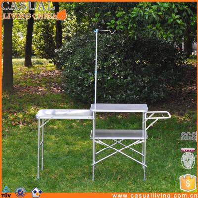 China Enjoy your life in the backyard 6' portable fold-up camp kitchen with windshield folding camping table for sale