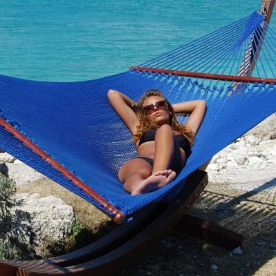 China Enjoy your life in the Caribbean Double Rope Backyard Hammock for sale