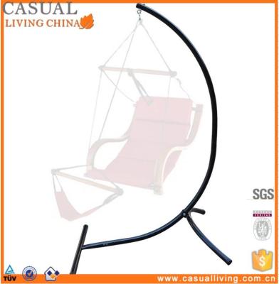 China Enjoy your life in the new C-frame factory sale backyard stand hammock chair steel swing stand for sale